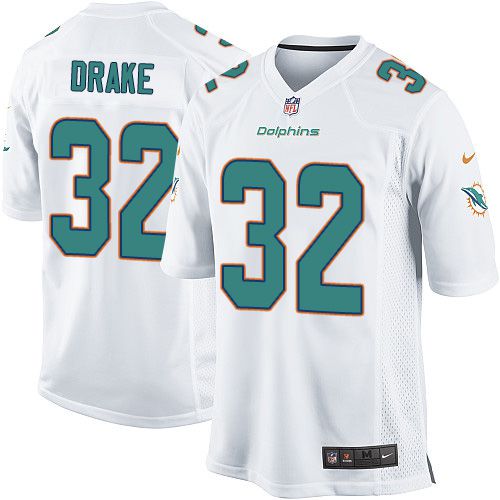Men Miami Dolphins #32 Kenyan Drake Nike White Game NFL Jersey->miami dolphins->NFL Jersey